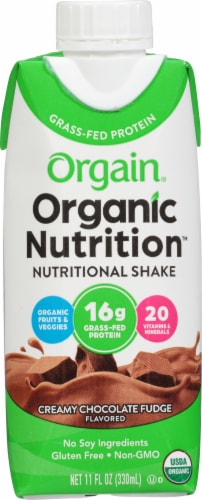 ORGAIN: Whey Protein Shake Chocolate Fudge, 11 oz