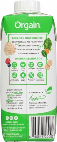 ORGAIN: Whey Protein Shake Chocolate Fudge, 11 oz