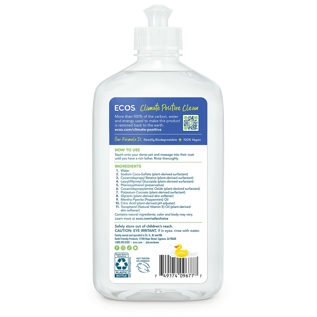 ECOS: Hypoallergenic Pet Shampoo Peppermint, 17 fo