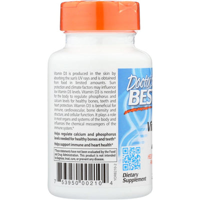 DOCTORS BEST: Vitamin D3 2000Iu, 180 sg