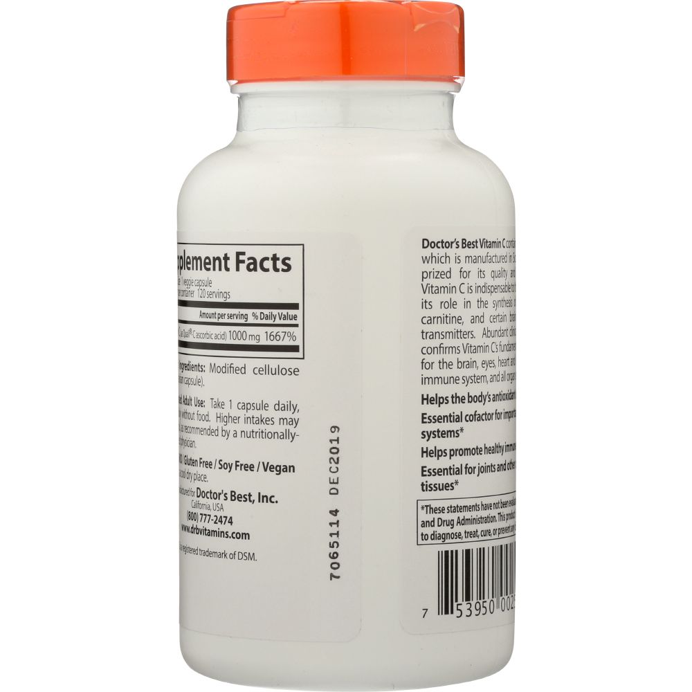 DOCTORS BEST: Vitamin C With Qc 1000Mg, 120 vc