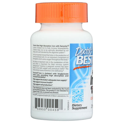 DOCTORS BEST: High Absorb Iron, 120 tb