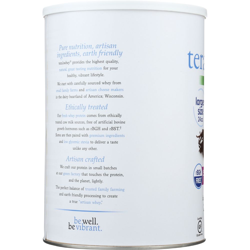 TERA'S WHEY: Bourbon Vanilla RBGH Free Whey Protein, 24 oz