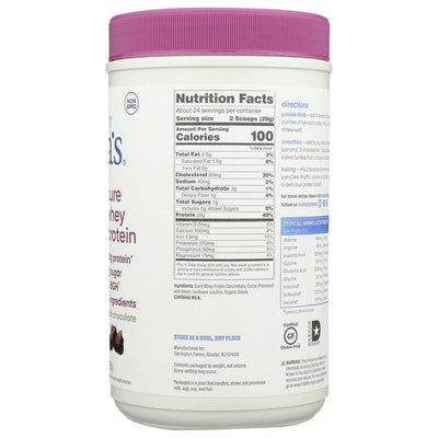 TERA'S WHEY: rBGH Free Fair Trade Certified Dark Chocolate Cocoa Whey Protein, 24 oz