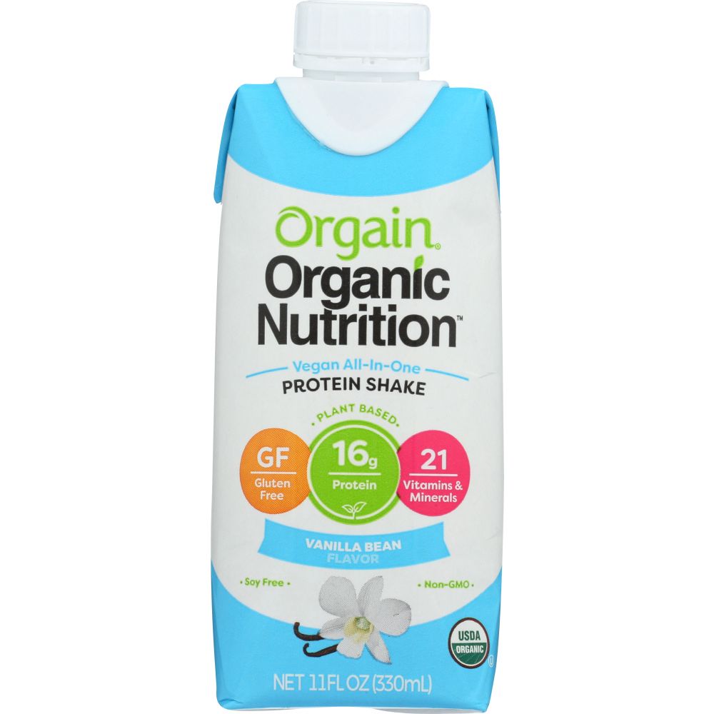 ORGAIN: Vegan Organic Nutrition Shake Vanilla Bean, 11 fo