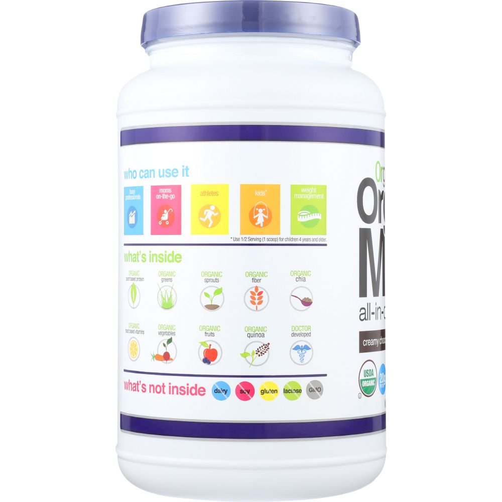ORGAIN: Organic Meal All-in-one Nutrition Creamy Chocolate Fudge, 2.01 lb