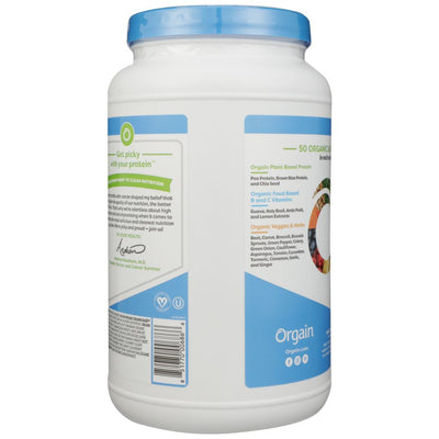 ORGAIN: Organic Protein & Superfoods Creamy Chocolate Fudge Powder, 2.02 lb
