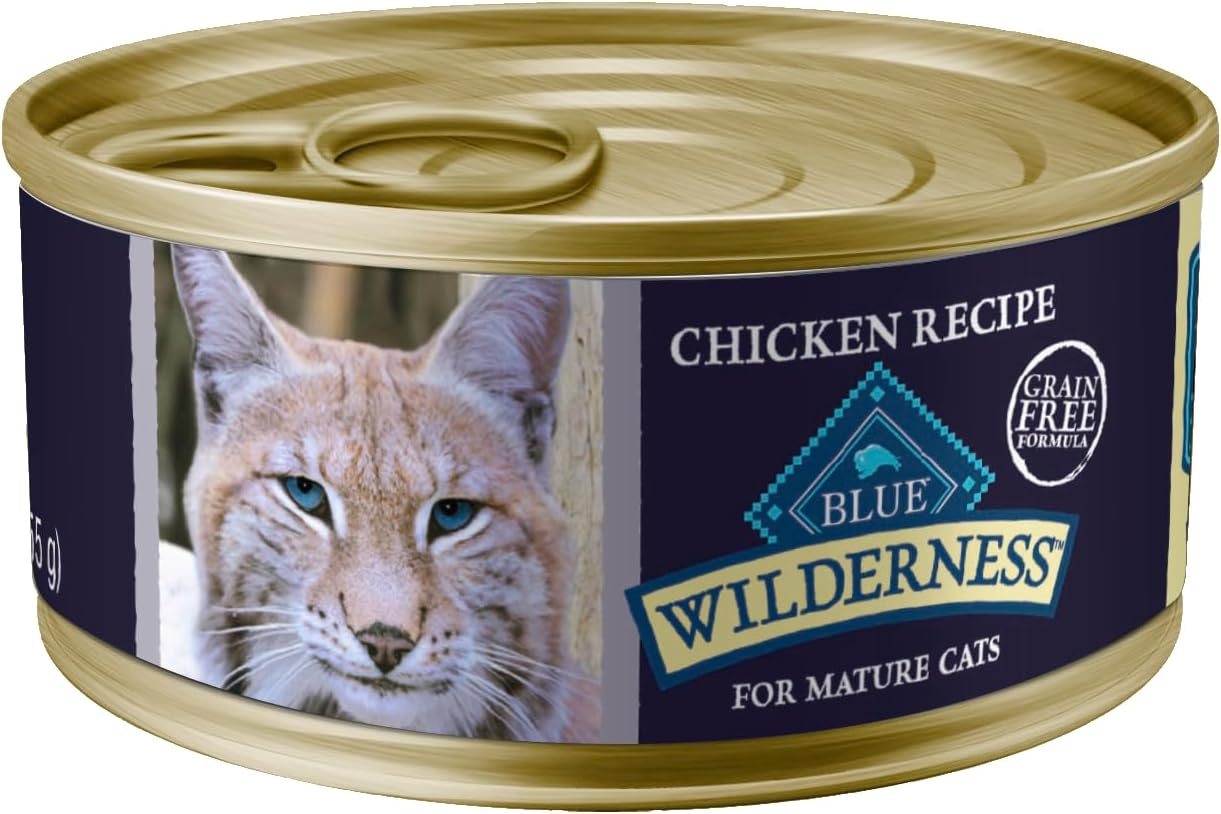 BLUE BUFFALO: Wilderness for Mature Cat Food Chicken Recipe, 5.50 oz