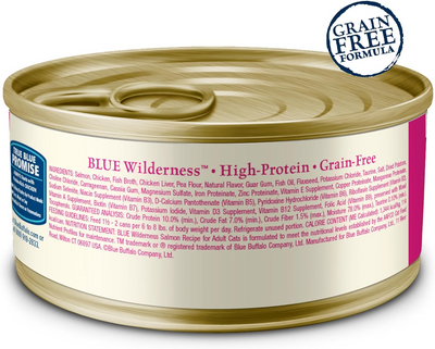 BLUE BUFFALO: Wilderness Adult Cat Food Salmon Recipe, 5.50 oz