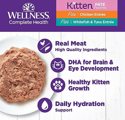 WELLNESS: Chicken Canned Kitten Food, 3 oz