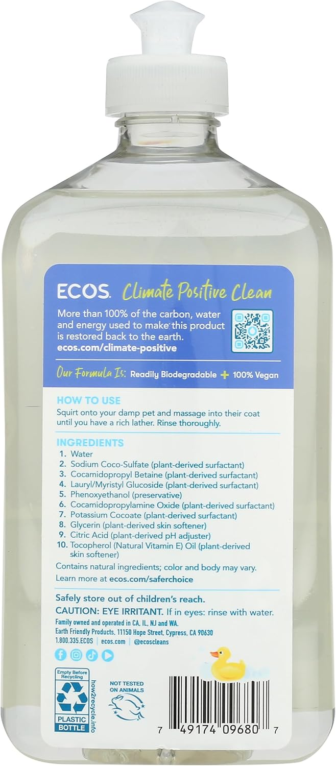 ECOS: Hypoallergenic Pet Shampoo Peppermint, 17 fo