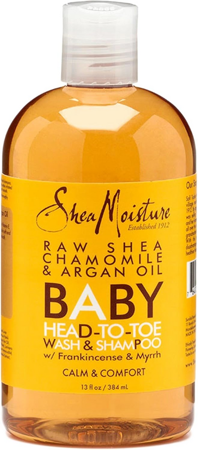 SHEA MOISTURE: Baby Head-To-Toe Wash & Shampoo Raw Shea Chamomile & Argan Oil, 12 oz