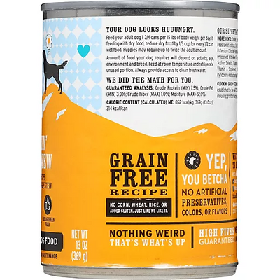 I AND LOVE AND YOU: Cluckin Good Stew Dog Food Can Chicken Morsels in a Savory Veggie Stew, 13 oz
