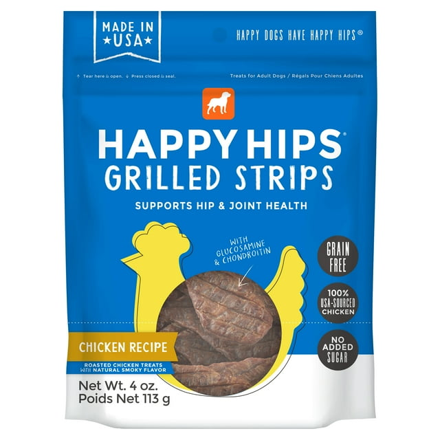 HAPPY HIPS: Grilled Strips Chicken Recipe, 4 oz