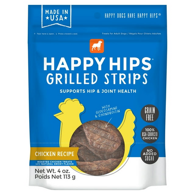 HAPPY HIPS: Grilled Strips Chicken Recipe, 4 oz