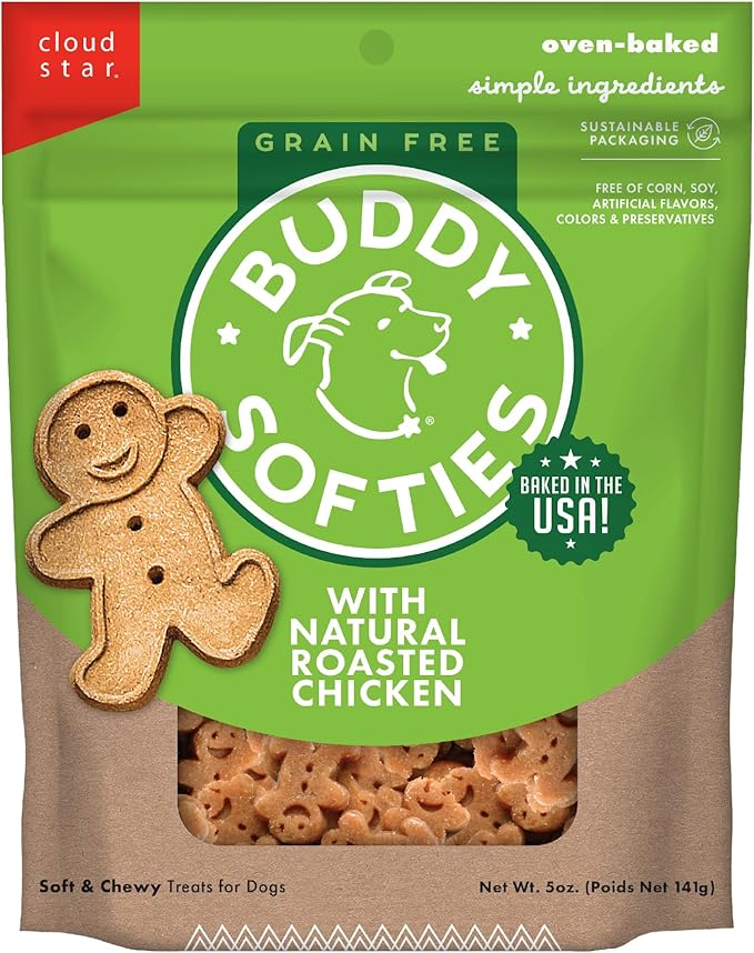 BUDDY BISCUITS: Treats Dog Soft Chewy Chicken, 5 oz
