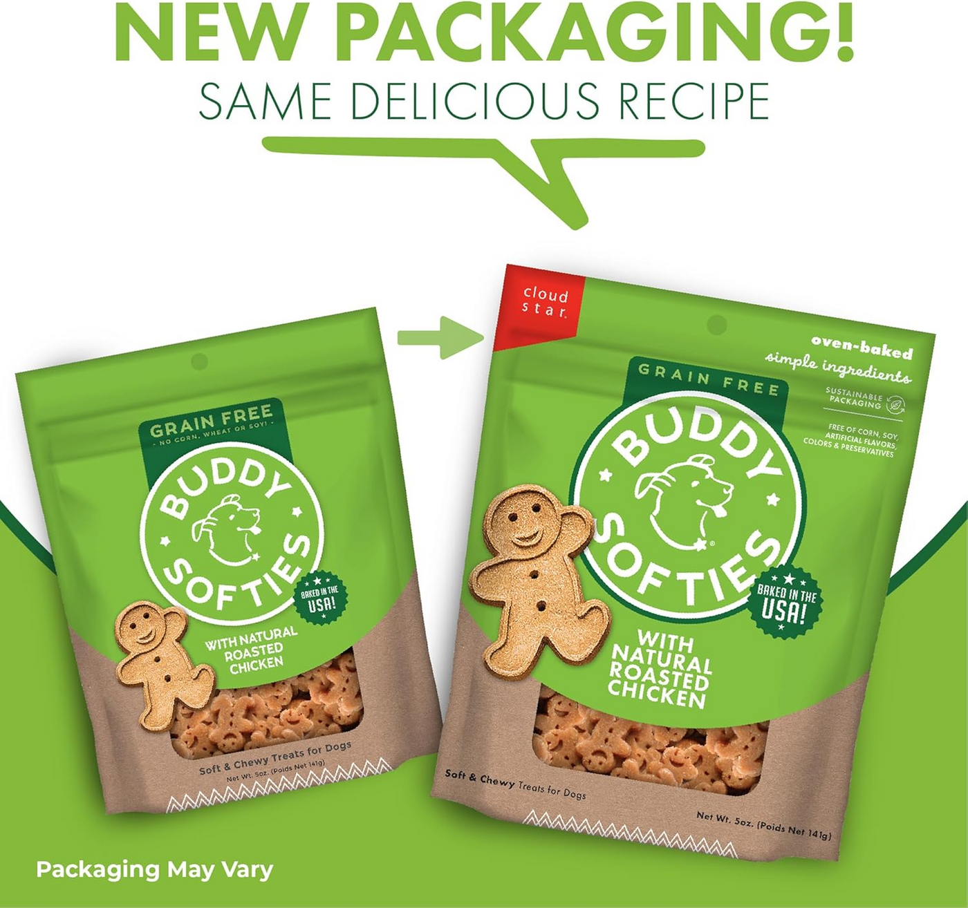 BUDDY BISCUITS: Treats Dog Soft Chewy Chicken, 5 oz