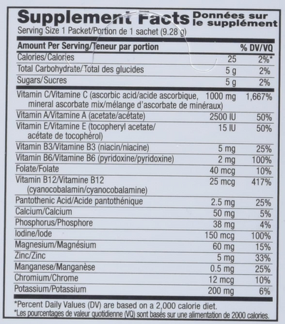 ENER LIFE: Raspberry Multivitamin Drink Mix, 30 pc