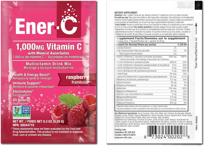 ENER LIFE: Raspberry Multivitamin Drink Mix, 30 pc