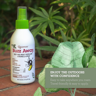 QUANTUM: Buzz Away Deet Free Insect Repellent Citronella Spray, 6 oz