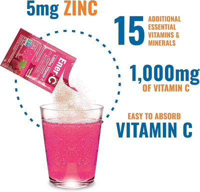 ENER LIFE: Raspberry Multivitamin Drink Mix, 30 pc