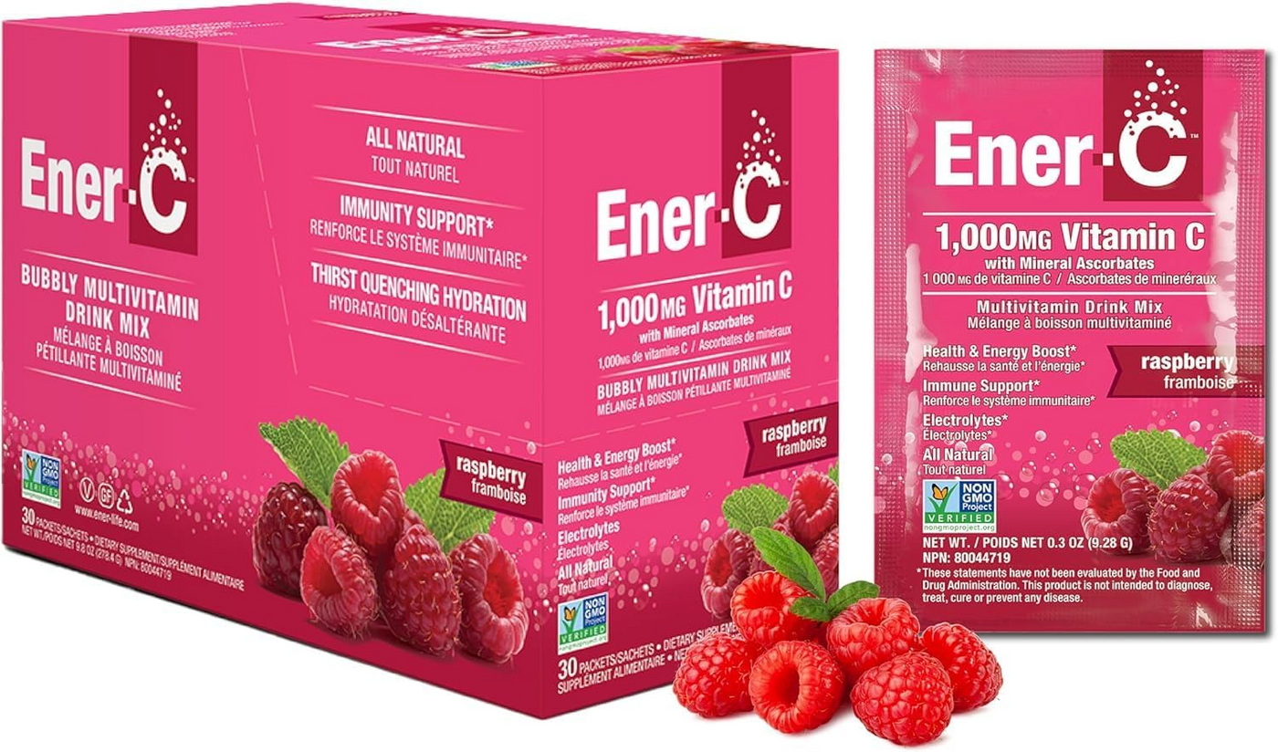 ENER LIFE: Raspberry Multivitamin Drink Mix, 30 pc