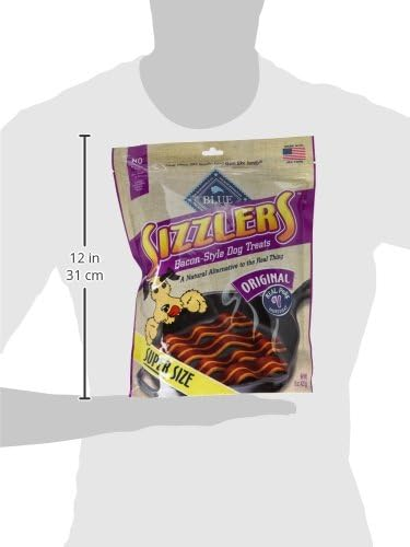 BLUE BUFFALO: Sizzlers Original Bacon-Style Dog Treats, 15 oz
