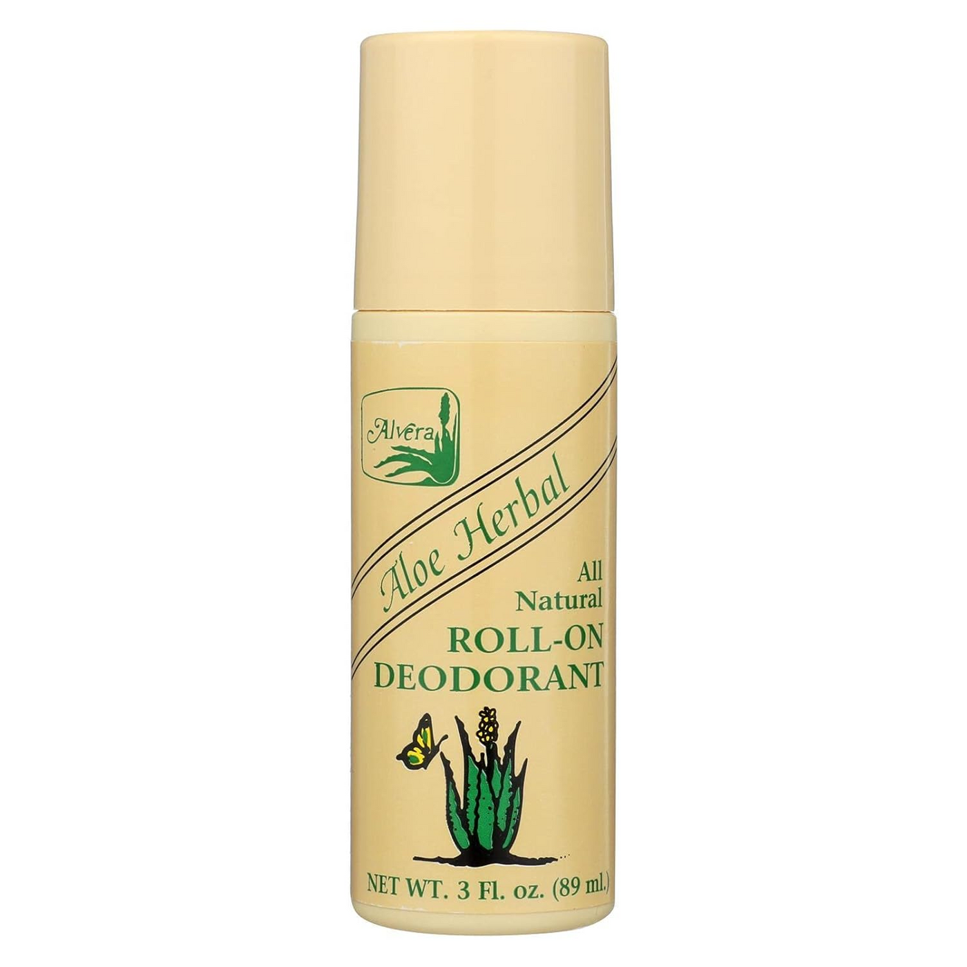 ALVERA: All Natural Roll-On Deodorant Aloe Herbal, 3 oz