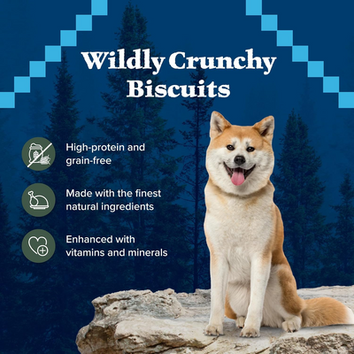BLUE BUFFALO: Wilderness Trail Treats Dog Treat Duck Biscuits, 10 oz