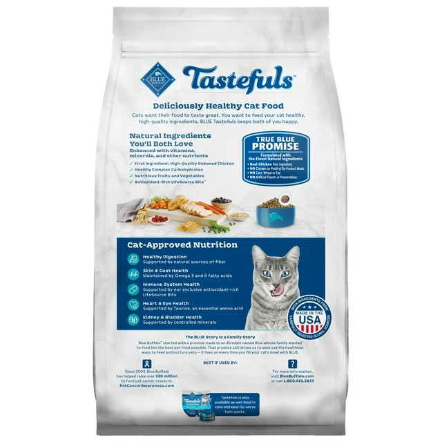 BLUE BUFFALO: Indoor Health Adult Cat Food Chicken and Brown Rice Recipe, 5 lb