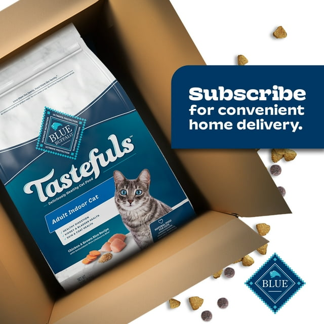BLUE BUFFALO: Indoor Health Adult Cat Food Chicken and Brown Rice Recipe, 5 lb