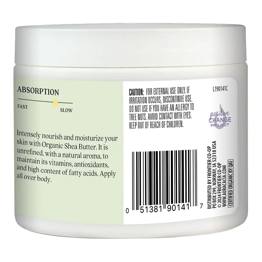 AURA CACIA: Shea Butter Unrefined Organic, 3.25 oz