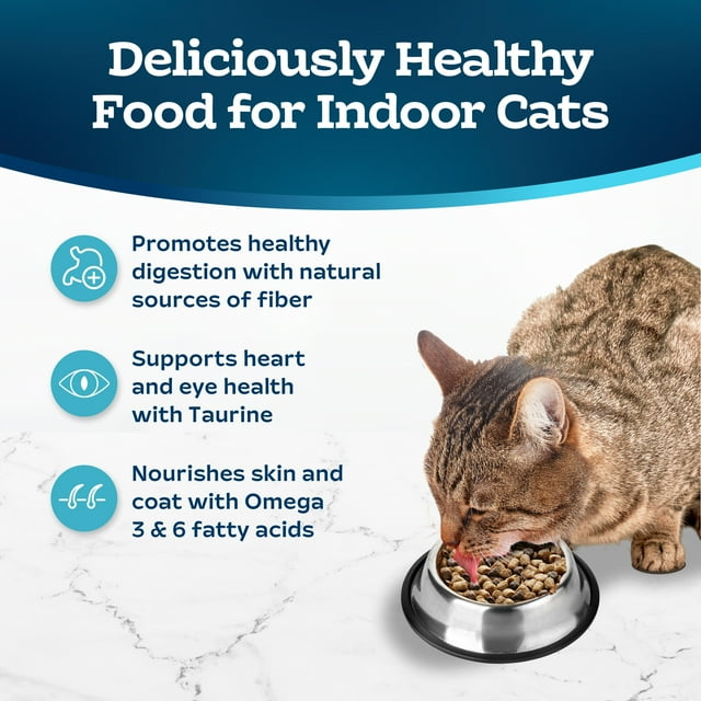 BLUE BUFFALO: Indoor Health Adult Cat Food Chicken and Brown Rice Recipe, 5 lb
