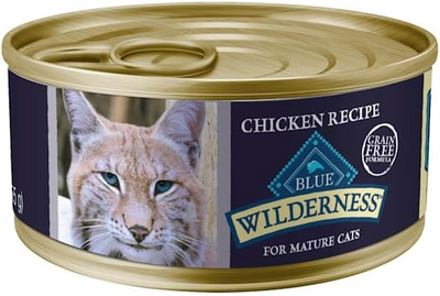 BLUE BUFFALO: Wilderness for Mature Cat Food Chicken Recipe, 5.50 oz