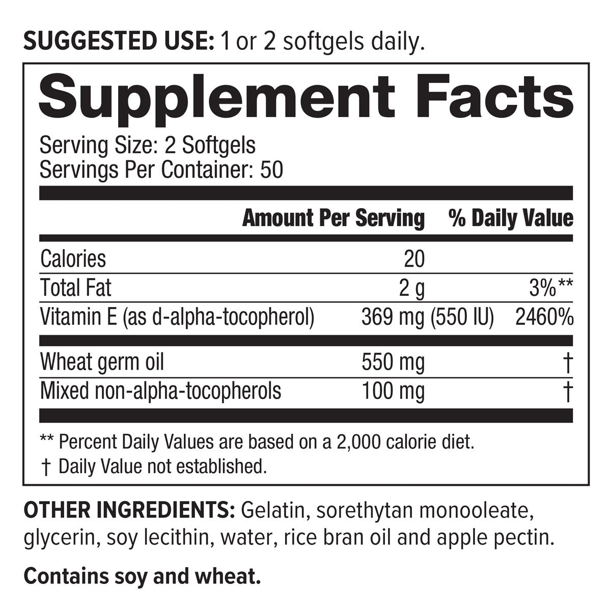 Vitamin E Plus, 100 softgels (Single)
