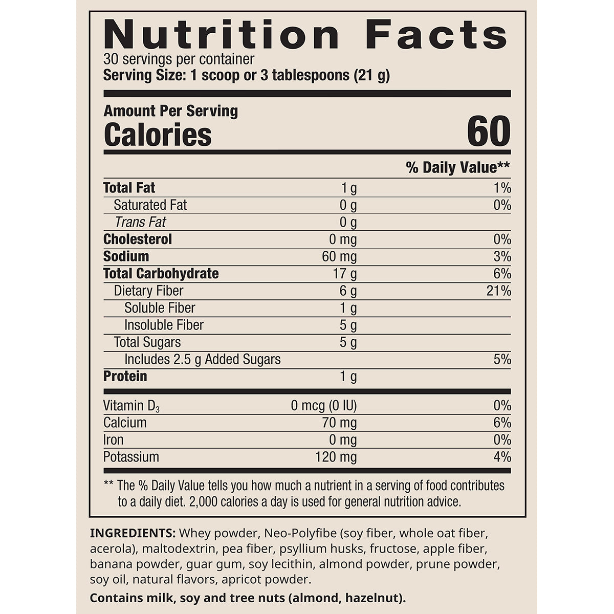All Natural Fiber Food &amp; Drink Mix (Single)