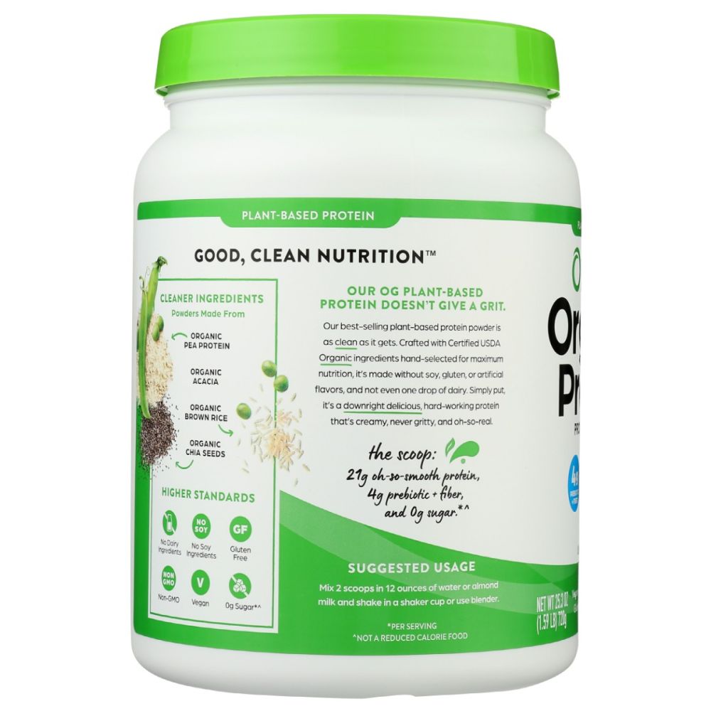 ORGAIN: Organic Protein Plant Based Protein Powder Natural Unsweetened, 25.3 oz